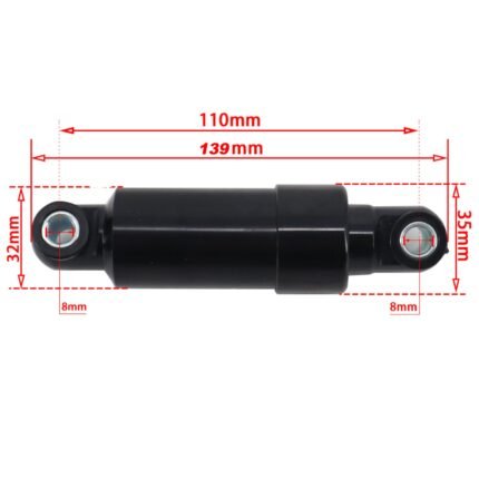Cilindro muelle amortiguador muelle patinete eléctrico 110mm (Pack 2 unidades)
