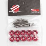 Arandela Tornillo de Aluminio Rojo (Pack 10 unidades)