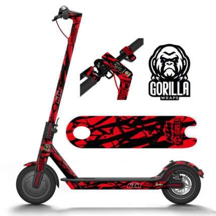 Vinilo completo + base antideslizante Xiaomi M365, 1S, PRO, PRO 2, MI3  KTM - Rojo
