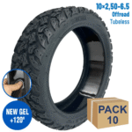 Neumático 10x2,50-6,5 Offroad Tubeless (Con gel antipinchazos)  - 10 unidades