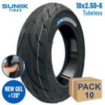 Neumático con gel antipinchazo 10x2,5-6 Cityroad Tubeless  - 10 unidades