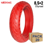 Rueda maciza 8,5x2 Agujereada ROJA Para Xiaomi  - 20 unidades