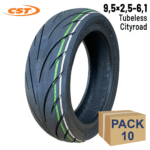 Rueda Cubierta 9,5x2,5-6,1 Tubeless  - 10 unidades