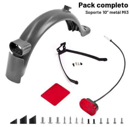 Guardabarros trasero para Xiaomi 1S, PRO 2 y Essential + soporte metal 10 pulgadas (Kit completo)