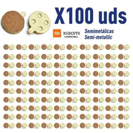 Pastillas de freno de semimetálicas para Xiaomi PRO, PRO2, 1S, Essential   (Pack 100 unidades)