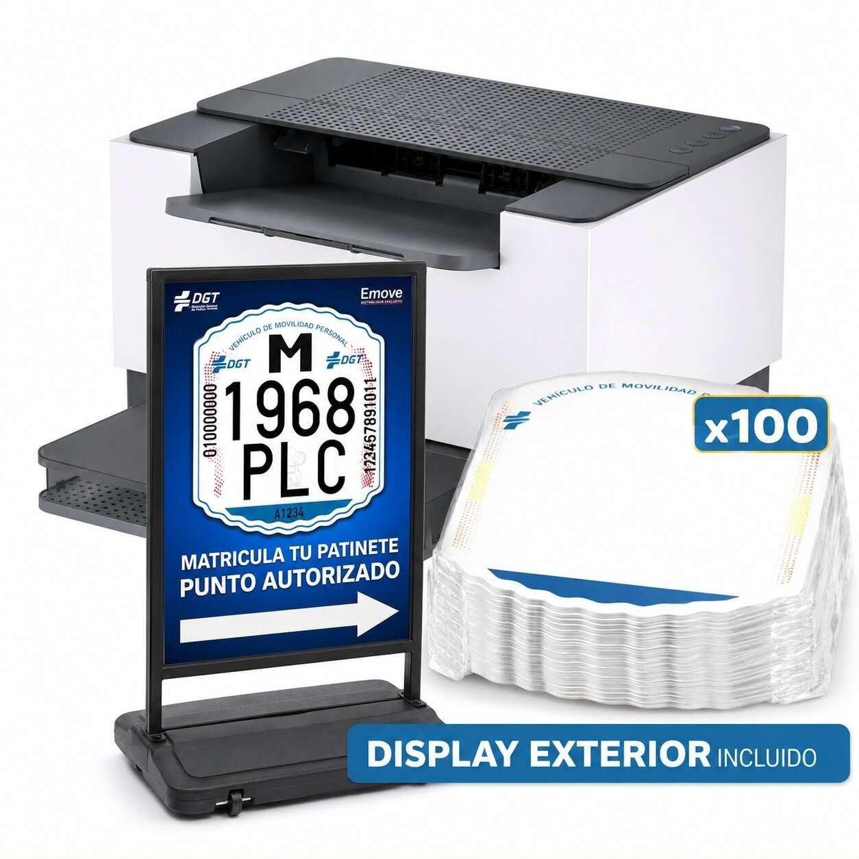 eb688362-7a4c-40f9-a231-638a59768516.jpg Kit de Fabricación + Display exterior + 100 matrículas – Matrículas DGT - Imagen 1