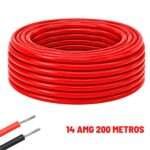 Cable eléctrico Silicona Flexible 14 AWG (Rojo) 200 Metros