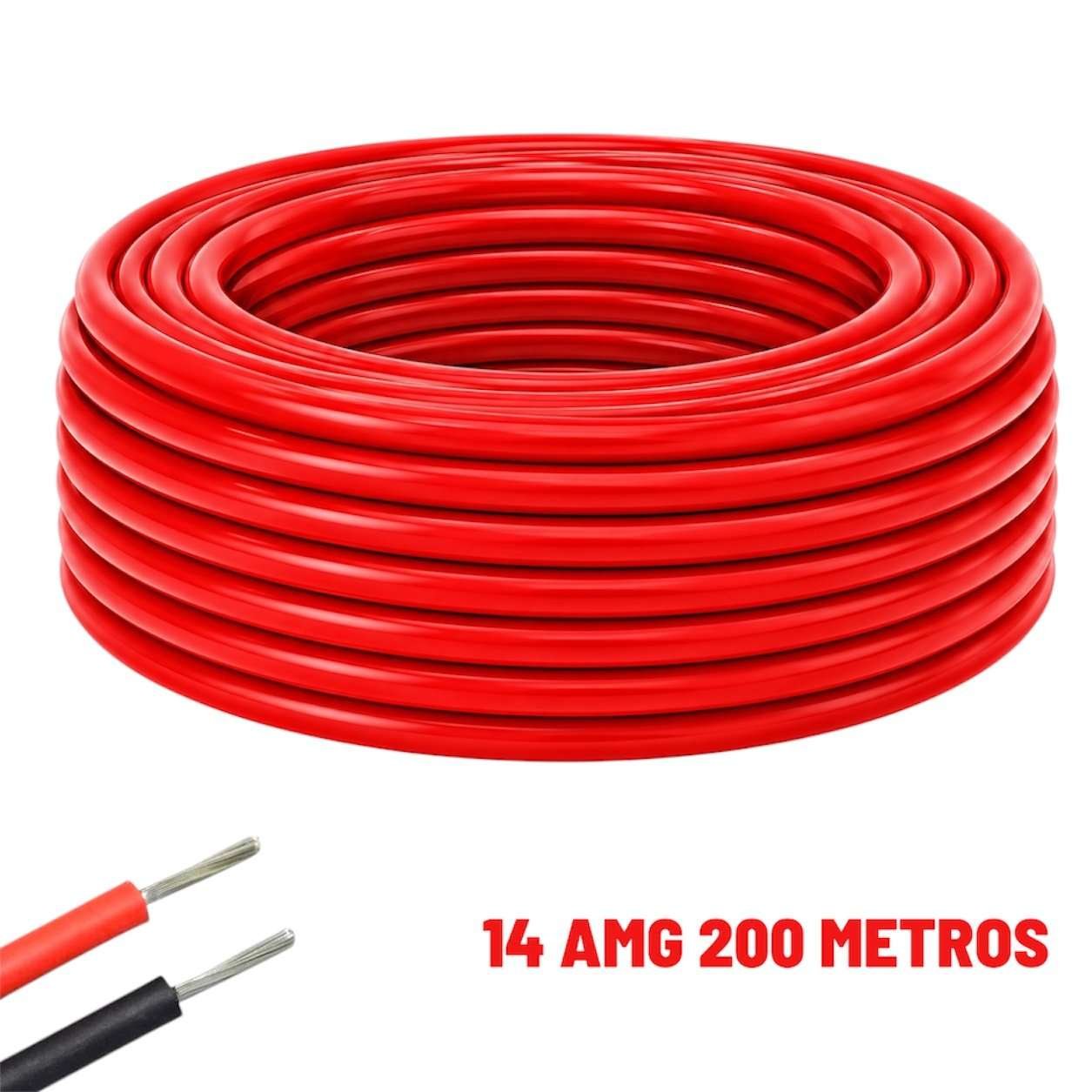 14AWGR.jpg Cable eléctrico Silicona Flexible 14 AWG (Rojo) 200 Metros - Imagen 1