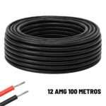 Cable eléctrico Silicona Flexible 12 AWG (Negro) 100 Metros