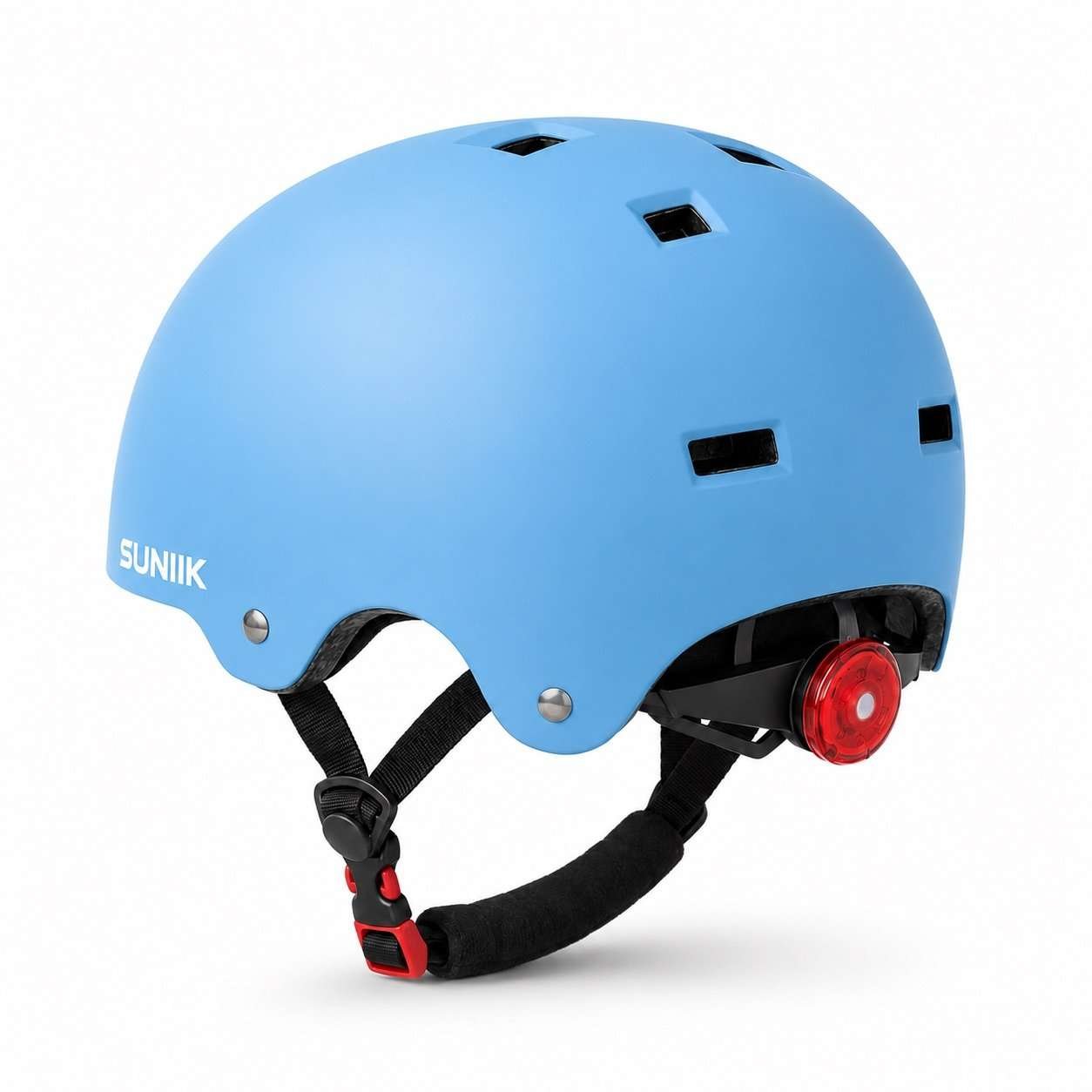w06-5.jpeg Casco Urbano Regulable Con Luz Trasero Talla L Color Azul - Imagen 1