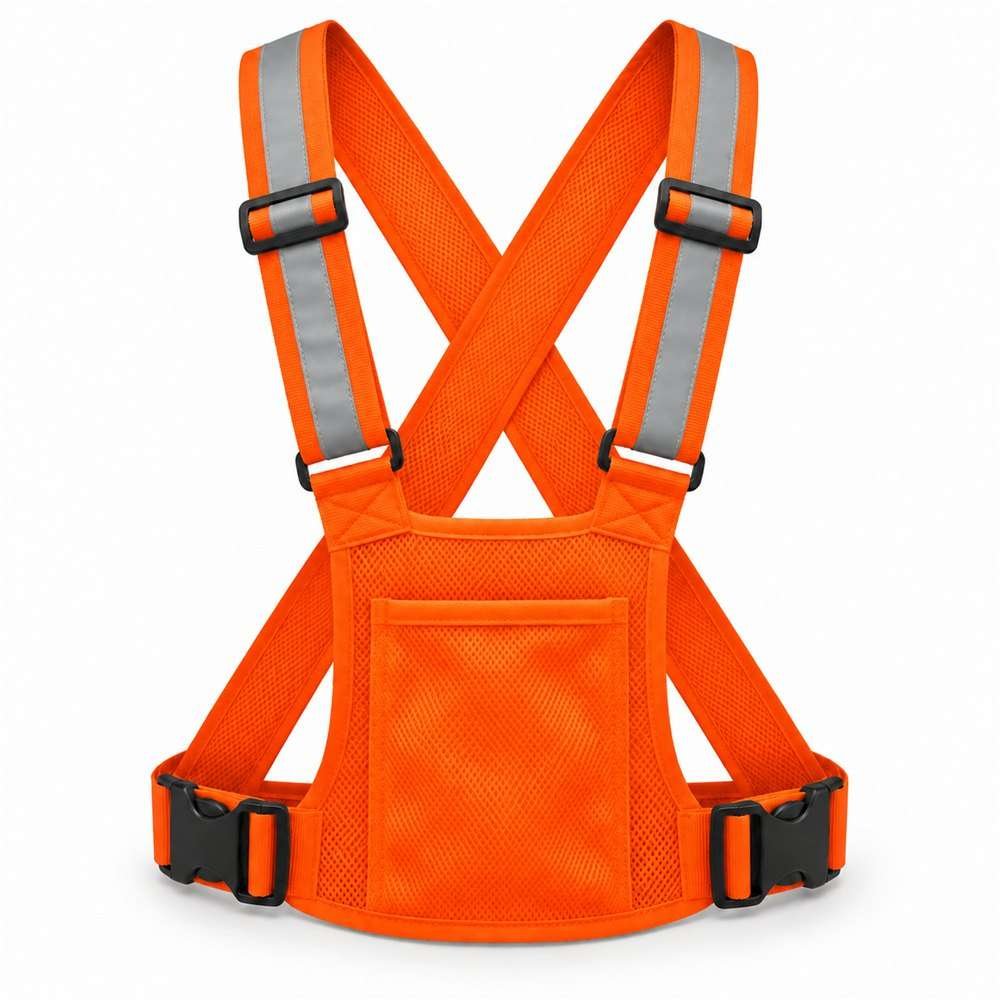 A-110E-Naranja-principal-1.jpg Chaleco Reflectante Ajustable con Bolsillo Naranja - Imagen 1